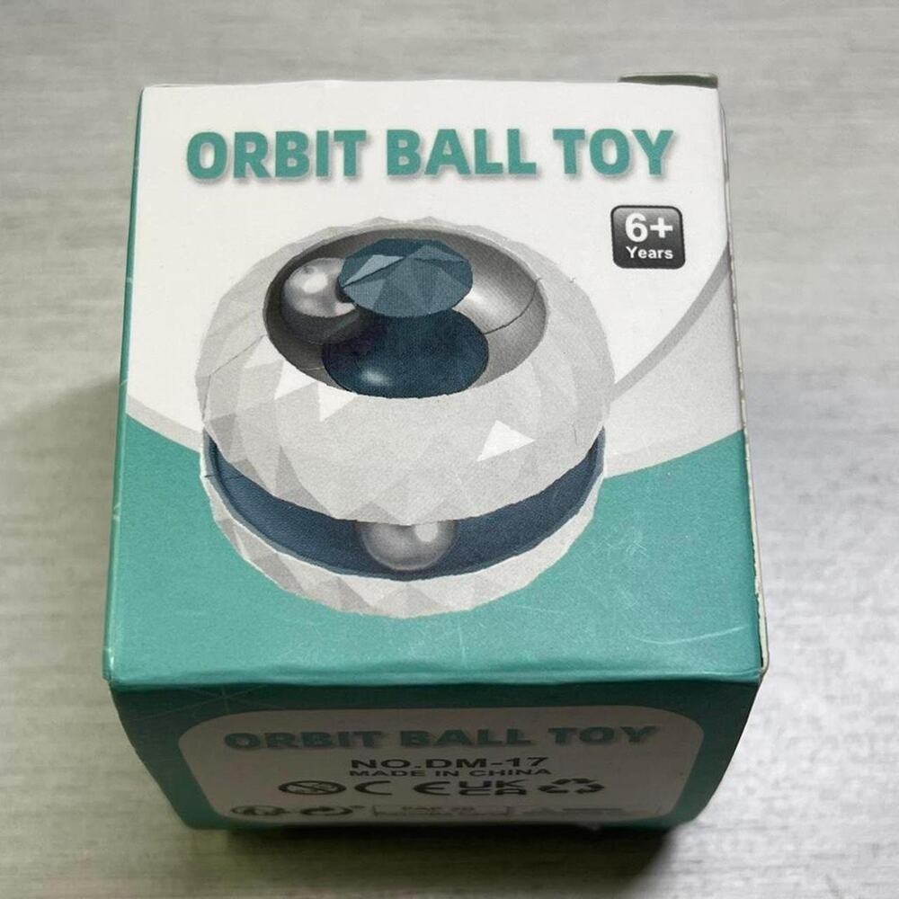 Orbit ball toy -blue and white- new
